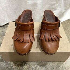 Madewell Fringed Clogs 8.5